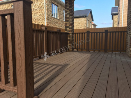 Террасная доска Ecodecking Практик 135х25x4000 Шоколад