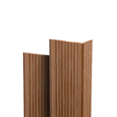 Угол торцевой Экодекинг Техно 70х35x3000 Бронза
