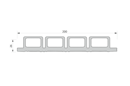 Фасадная доска Экодекинг Техно реечная 200х26х3000 Бронза